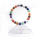 7 chakra 8MM pierres Bracelet argenté tête de Bouddha Bracelets bijoux